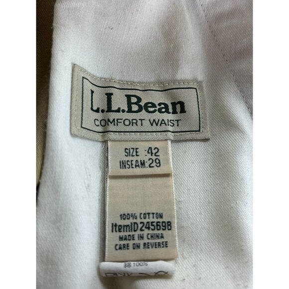 L.L. Bean Comfort Waist Khaki Pants Mens Size 42 Inseam 29 - Picture 3 of 8